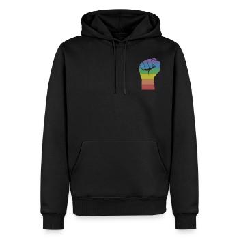 Gay Pride LGBT Pride Gay Cadeau Arc-en-ciel - Sweat à capuche Premium bio Homme - noir - Devant - Nico (187cm)