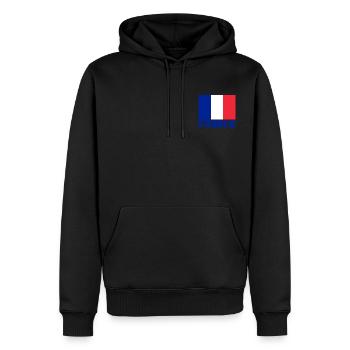 Frankreich - Männer Premium Bio Hoodie - Schwarz - Vorne - Nico (187cm)
