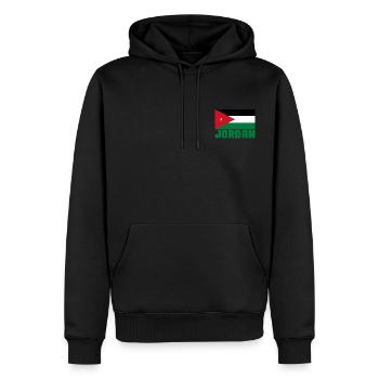 Jordanien - Männer Premium Bio Hoodie - Schwarz - Vorne - Nico (187cm)