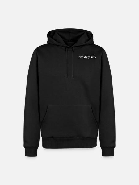 mtb, digga. mtb. - Männer Premium Bio Hoodie - Schwarz