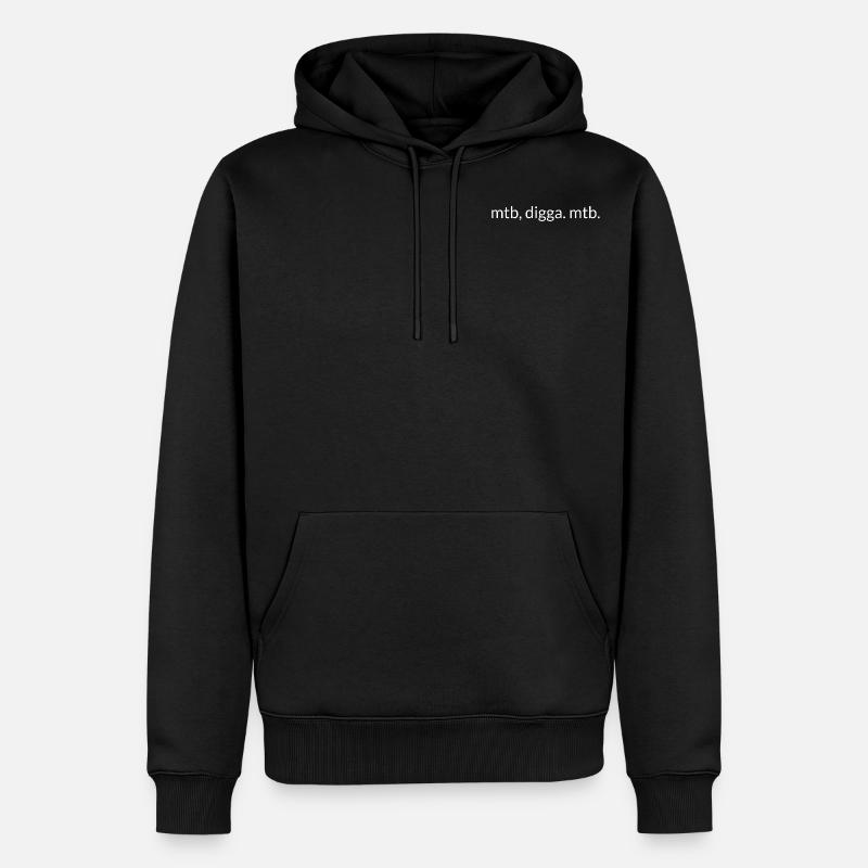 mtb, digga. mtb. - Männer Premium Bio Hoodie - Schwarz