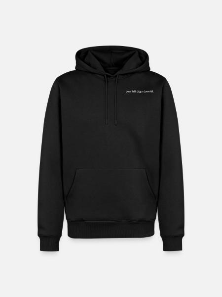 downhill, digga. downhill. - Männer Premium Bio Hoodie - Schwarz