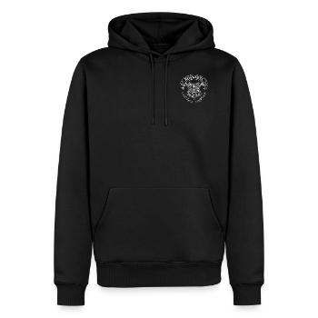 Harry Potter Coat of Arms of Hogwarts small - Men’s Premium Organic Hoodie - black - Front - Nico (187cm)
