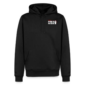 Pyro is no Crime Feuerwerk - Männer Premium Bio Hoodie - Schwarz - Vorne - Nico (187cm)