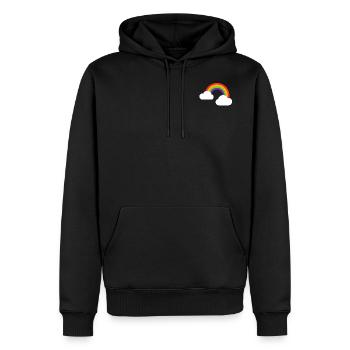 Rainbow Clouds - Men’s Premium Organic Hoodie - black - Front - Nico (187cm)