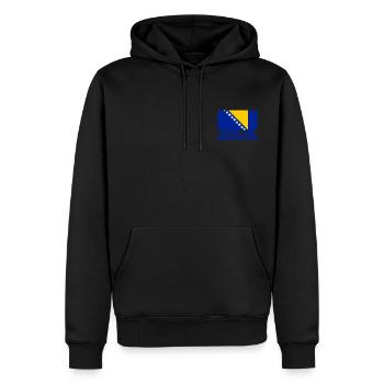 Bosnie-et-Herzégovine - Sweat à capuche Premium bio Homme - noir - Devant - Nico (187cm)