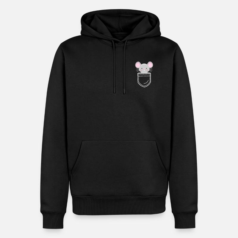 Maus Mäuse - Männer Premium Bio Hoodie - Schwarz