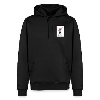 Schiedsrichter Karikatur Pfeife - Männer Premium Bio Hoodie - Schwarz - Vorne - Nico (187cm)