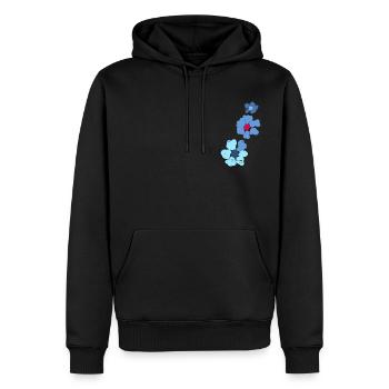 Floral Ornament - Men’s Premium Organic Hoodie - black - Front - Nico (187cm)