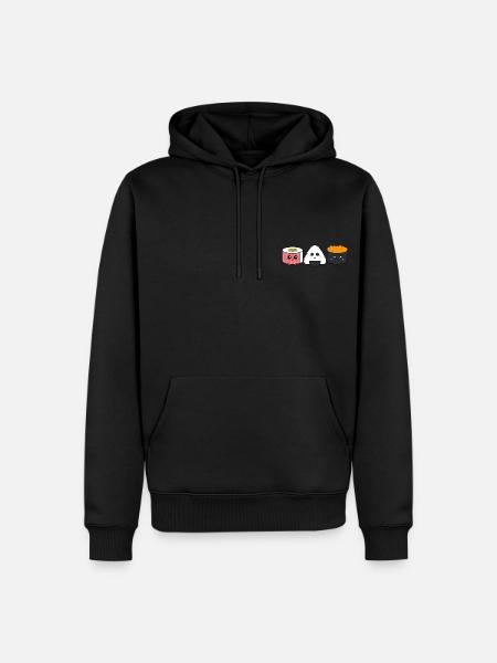 Trio de sushi - Sweat à capuche Premium bio Homme - noir