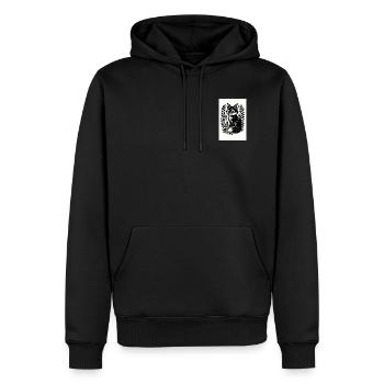 Fox in the Blossom Dance - Men’s Premium Organic Hoodie - black - Front - Nico (187cm)