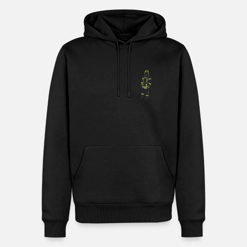 Pompier - marche de l’eau! - Sweat à capuche Premium bio Homme - noir