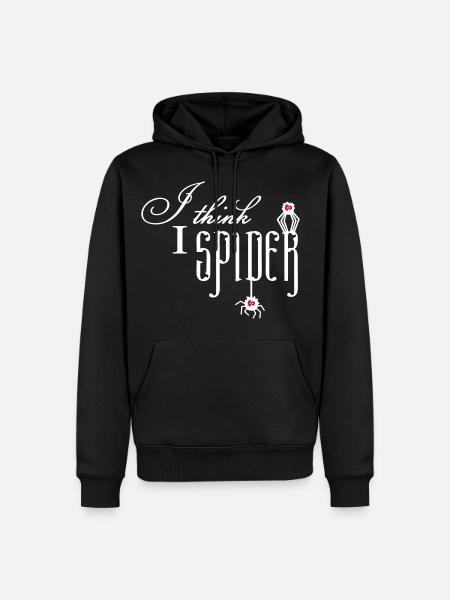 I think I spider - Männer Premium Bio Hoodie - Schwarz