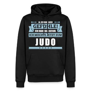 Lustiger Judo Spruch - Männer Premium Bio Hoodie - Schwarz - Vorne - Nico (187cm)
