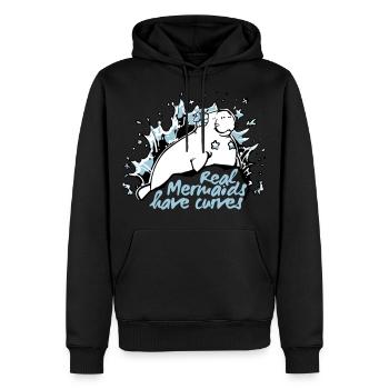Manati Mermaid - Meerjungfrau Seekuh - Männer Premium Bio Hoodie - Schwarz - Vorne - Nico (187cm)