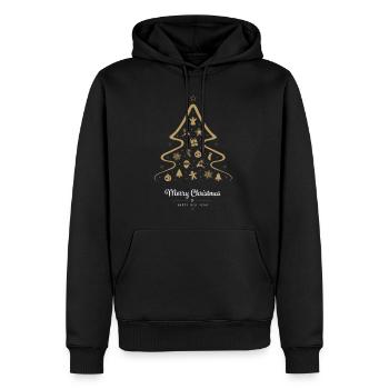 weihnachten - Männer Premium Bio Hoodie - Schwarz - Vorne - Nico (187cm)