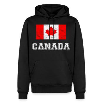 Canada Flag Canada Patriot Pride Gift - Men’s Premium Organic Hoodie - black - Front - Nico (187cm)