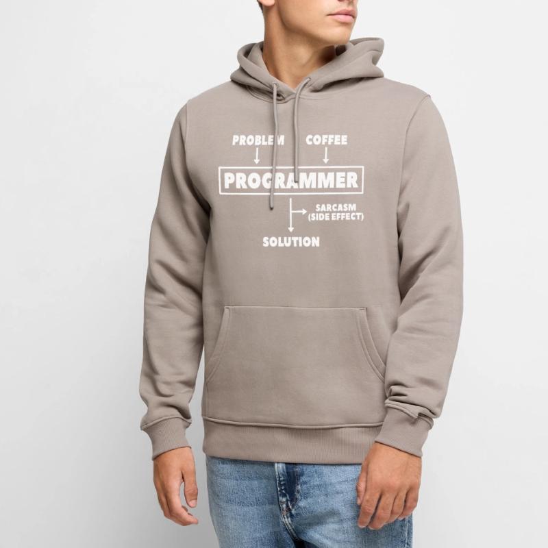 Coding Programmer Nerd Computer Science Coffee Men’s Premium Organic Hoodie