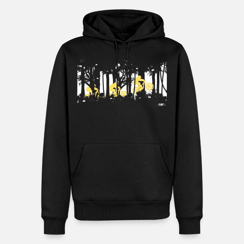 forest jump - Männer Premium Bio Hoodie - Schwarz