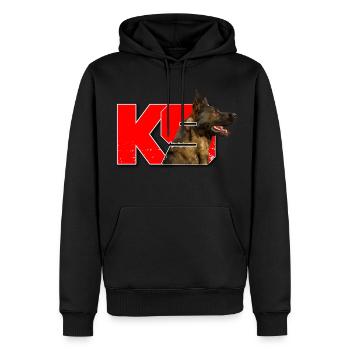 malinois - Sweat à capuche Premium bio Homme - noir - Devant - Nico (187cm)