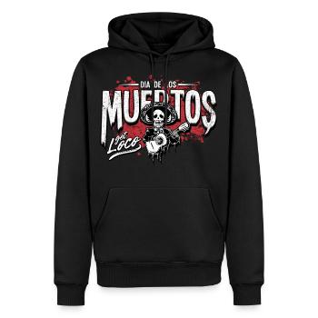 tag der toten mariachi - Männer Premium Bio Hoodie - Schwarz - Vorne - Nico (187cm)