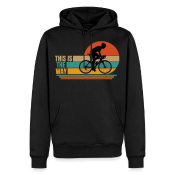 Radfahren. dies auf die Art und Weise - Männer Premium Bio Hoodie - Schwarz - Vorne - Nico (187cm)