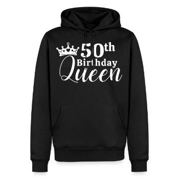 50. Geburtstag - Männer Premium Bio Hoodie - Schwarz - Vorne - Nico (187cm)