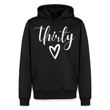 30. Geburtstag - Männer Premium Bio Hoodie - Schwarz - Vorne - Nico (187cm)