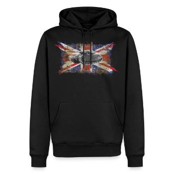 british battle tank vintage - Men’s Premium Organic Hoodie - black - Front - Nico (187cm)