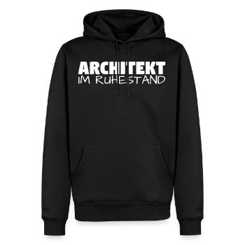 Architekt im Ruhestand Rente Arbeit lustig - Männer Premium Bio Hoodie - Schwarz - Vorne - Nico (187cm)