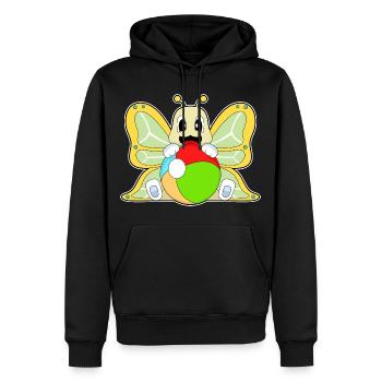 Natation papillon Water-polo Été - Sweat à capuche Premium bio Homme - noir - Devant - Nico (187cm)