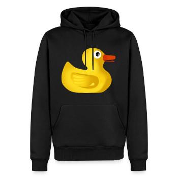 Süße Quietscheente - Männer Premium Bio Hoodie - Schwarz - Vorne - Nico (187cm)