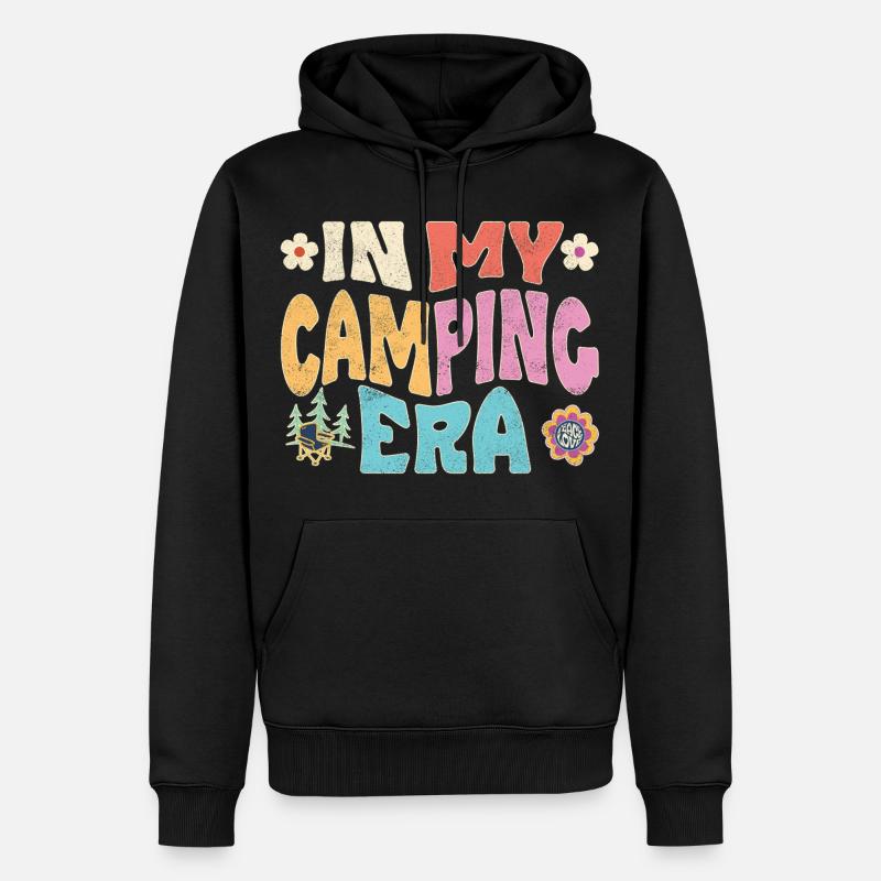 À l’époque du camping - Sweat à capuche Premium bio Homme - noir