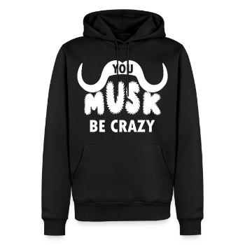 PHOTOGRAPHES BŒUFS MUSQUÉS - Sweat à capuche Premium bio Homme - noir - Devant - Nico (187cm)