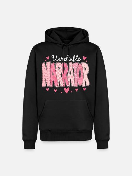 Unzuverlässiger Erzähler, Buchliebhaber, Autor - Männer Premium Bio Hoodie - Schwarz