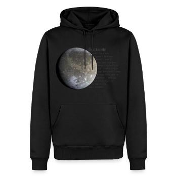 Ganymède - Sweat à capuche Premium bio Homme - noir - Devant - Nico (187cm)