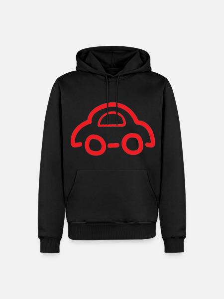 Imprint of a red car - Men’s Premium Organic Hoodie - black