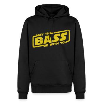 May The Bass Be With You Electro Party Techno EDM - Männer Premium Bio Hoodie - Schwarz - Vorne - Nico (187cm)