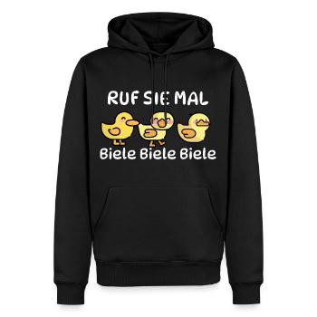 Ruf Sie mal Biele Biele Biele - Männer Premium Bio Hoodie - Schwarz - Vorne - Nico (187cm)