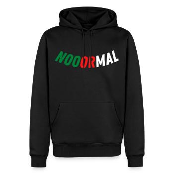 Nourmal darj'a - Men’s Premium Organic Hoodie - black - Front - Nico (187cm)
