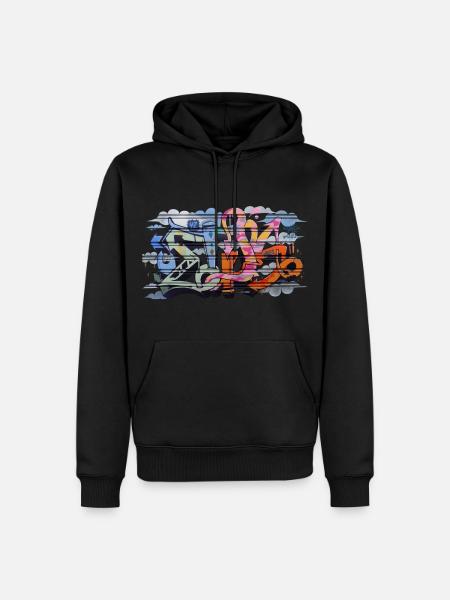 ETIK YZ - Sweat à capuche Premium bio Homme - noir