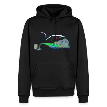 Gliders in a Bottle - Männer Premium Bio Hoodie - Schwarz - Vorne - Nico (187cm)
