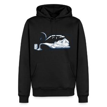 Planeurs dans une bouteille - Sweat à capuche Premium bio Homme - noir - Devant - Nico (187cm)