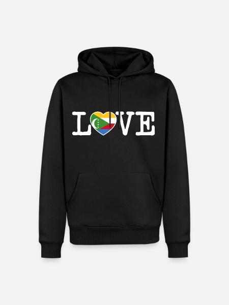 Drapeau des Comores Mayotte Comores Comores Gift - Sweat à capuche Premium bio Homme - noir