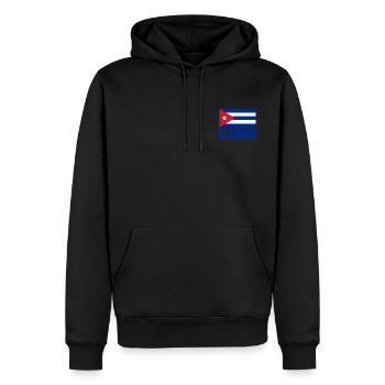 Kuba - Männer Premium Bio Hoodie - Schwarz - Vorne - Nico (187cm)