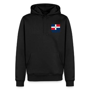 Dominican Republic - Men’s Premium Organic Hoodie - black - Front - Nico (187cm)