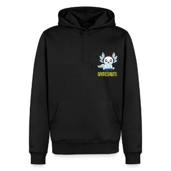 Gamesalotl Gamesolotl Gamer Gaming Axolotl - Männer Premium Bio Hoodie - Schwarz - Vorne - Nico (187cm)