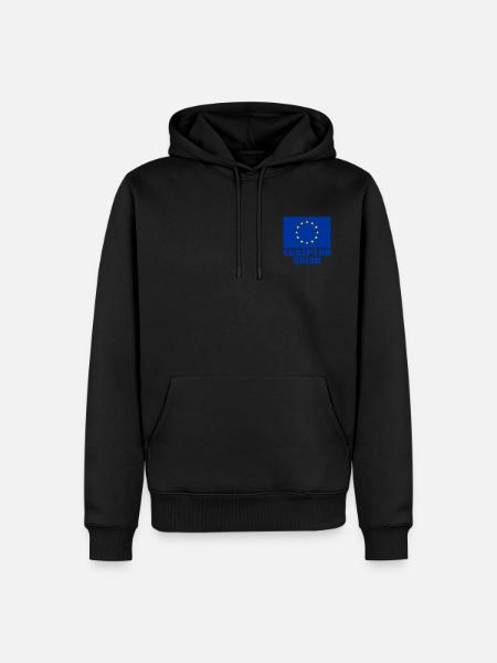 European Union - Men’s Premium Organic Hoodie - black
