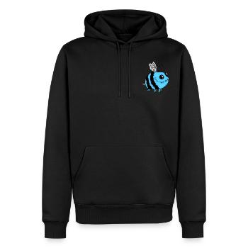 BeEBOY - Männer Premium Bio Hoodie - Schwarz - Vorne - Nico (187cm)