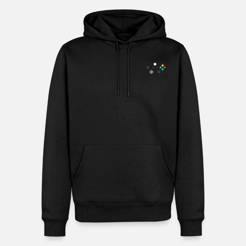 contrôleur de jeu - Sweat à capuche Premium bio Homme - noir